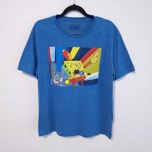 Spongebob Squarepants men size L Blue Rock graphic print tshirt